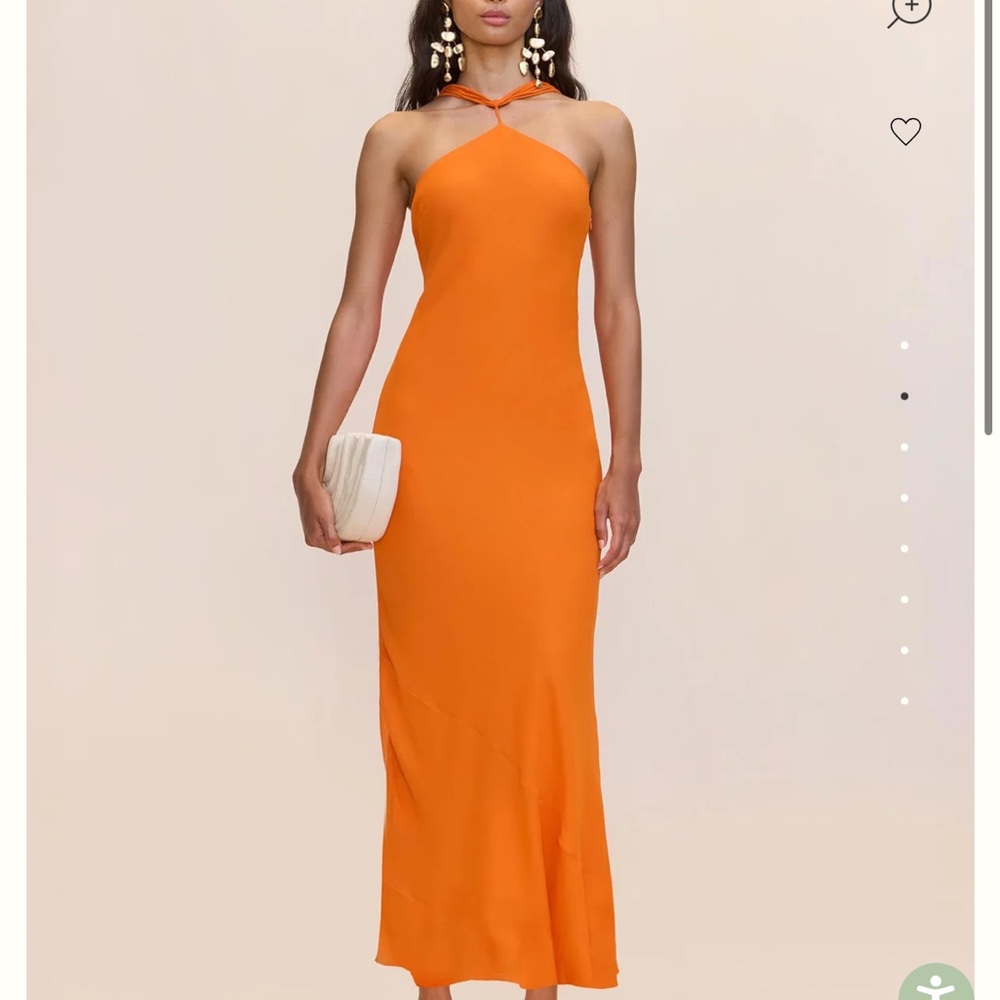 Cult Gaia Phoebe Orange Halter Dress